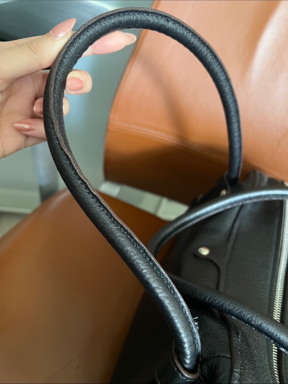 Salvatore Ferragamo Black Leather with Silver tone hardware. - Picture 5 of 11